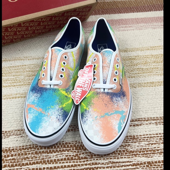 NEW VANS Authentic (Retro Mart) Multi/True White ✌🏻🤘🏻 - Picture 5 of 10